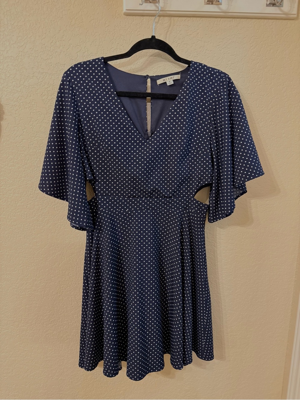 miami Navy Polka Dot Mini Dress